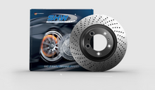 Load image into Gallery viewer, SHW 05-08 Porsche Boxster 2.7L Left Front Cross-Drilled Monobloc Brake Rotor