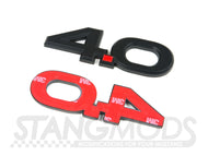 Matte Black 4.0 Mustang Badges