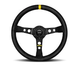 Momo MOD07 Steering Wheel 350 mm -  Black Suede/Black Spokes/1 Stripe