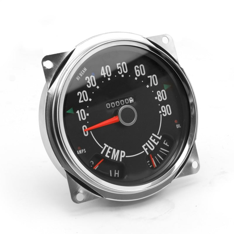 Omix Replace Speedometer Cluster Asse 0-90 MPH 55-75 CJ