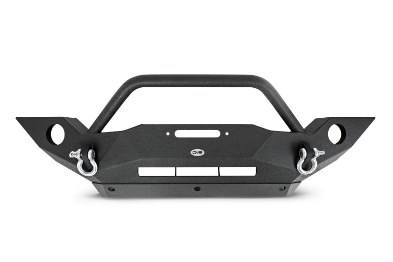 DV8 Offroad 07-18 Wrangler JK FS-18 Mid Length Steel Front Bumper w/ Fog Lights
