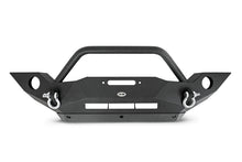 Load image into Gallery viewer, DV8 Offroad 07-18 Wrangler JK FS-18 Mid Length Steel Front Bumper w/ Fog Lights