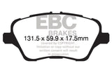 EBC 13-19 Ford Fiesta ST 1.6L Turbo Orangestuff Front Brake Pads
