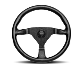 Momo Montecarlo Steering Wheel 320 mm - Black Leather/Black Stitch/Black Spokes