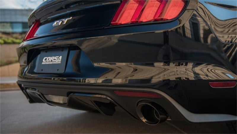 Corsa 15-16 Ford Mustang GT Convertible 5.0L V8 Black Xtreme Dual Rear Exit Exhaust