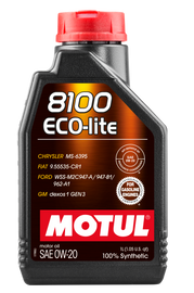 Motul 1L Synthetic Engine Oil 8100 0W20 ECO-LITE