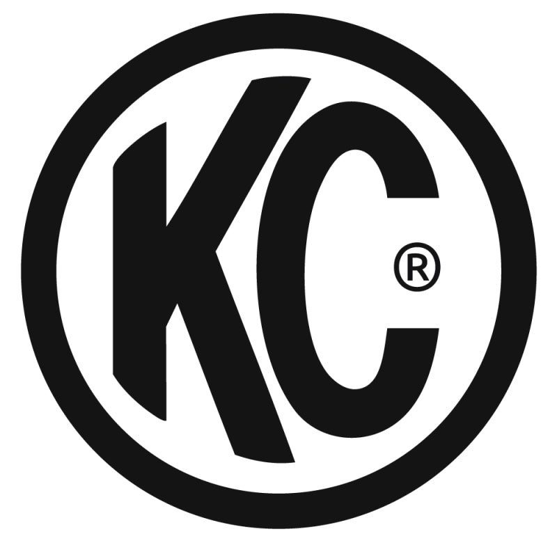 KC HiLiTES 6in. Round ABS Stone Guard for SlimLite/Daylighter Lights (Single) - Yellow/Black KC Logo