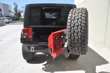 Load image into Gallery viewer, DV8 Offroad 07-18 Jeep Wrangler RS-2 Single Action Rear Bumper &amp; Tire Carrier w/ Bearing