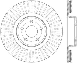StopTech 14.5+ Ford Focus ST Front Right Slotted Performance Rotor