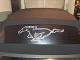 Vinyl Rear Window Running Pony Outline Decal (Fits all Models)