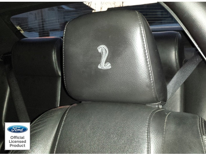 Mustang Vinyl Cobra Snake Headrest Decals - Pairs