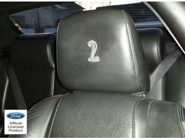 Mustang Vinyl Cobra Snake Headrest Decals - Pairs