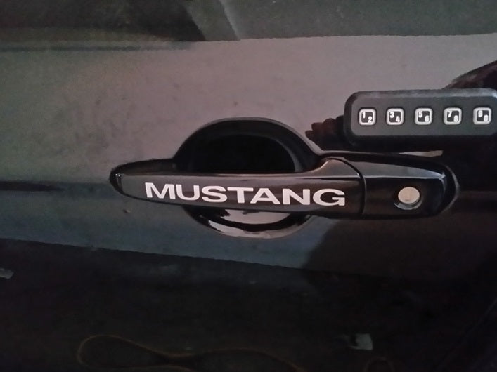 Vinyl MUSTANG Door Handle Letters - Pair (Fits all Models)