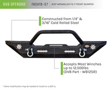 Load image into Gallery viewer, DV8 Offroad 07-18 Jeep Wrangler JK/JL FS-7 Mid Length Steel Front Bumper w/ LED Lights