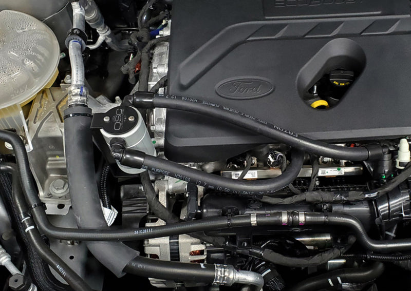 J&amp;L 2021-2023 Ford Bronco 1.5L EcoBoost Passenger Side Oil Separator 3.0 - Clear Anodized