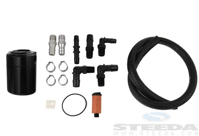 Steeda Black Billet Oil Separator 2015 Mustang 555-3716