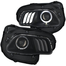 Load image into Gallery viewer, ANZO 2014-2016 Jeep Cherokee Projector Headlights Black clear w/ white and Red