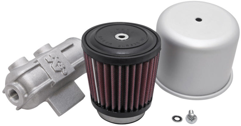 K&N Tower Base Covered Crankcase Vent Filter w/ Multi-Hose Vents 2in Flange ID / 3in Base OD