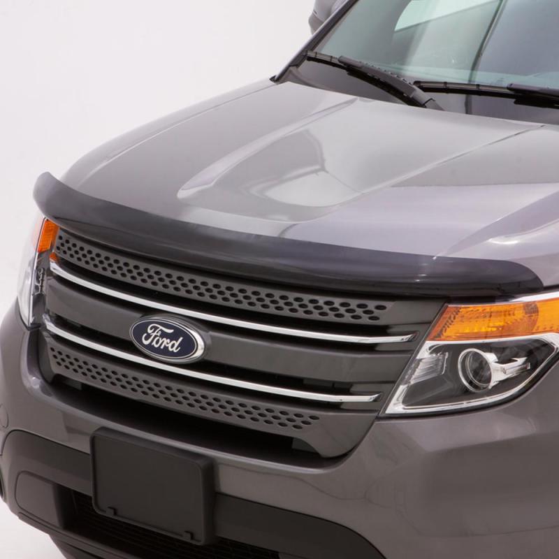 AVS 01-03 Ford Ranger Edge (w/Raised Pwrdome Hood) High Profile Bugflector II Hood Shield - Smoke