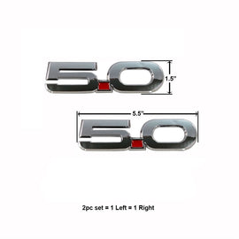 UPR Chrome 2015 Style 5.0 Emblems - Pair 2015 Mustang GT AMP-85100-58PD