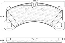 StopTech 2015+ Porsche Macan / 2017+ Porsche Panamera Street Performance Front Brake Pads