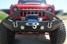 Load image into Gallery viewer, DV8 Offroad 07-18 Jeep Wrangler JK/JL FS-14 Mid Length Steel Front Bumper w/ Fog Lights &amp; LED Lights