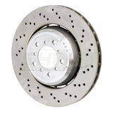SHW 08-13 BMW M3 4.0L Right Front Cross-Drilled Lightweight Brake Rotor