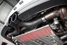 Load image into Gallery viewer, MBRP 14-15 Porsche GT3/GT3RS 3in Center Muffler Bypass 4in Tips - Black Coated