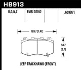 Hawk 18-19 Jeep Grand Cherokee Trackhawk HPS 5.0 Front Brake Pads