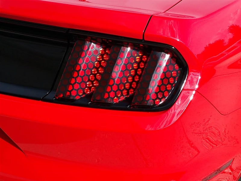 2015 Mustang Vinyl Honeycomb Tail Light Overlay Kit  2015 Mustang w/out bezels