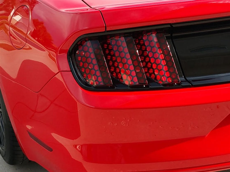 2015 Mustang Vinyl Honeycomb Tail Light Overlay Kit  2015 Mustang w/out bezels
