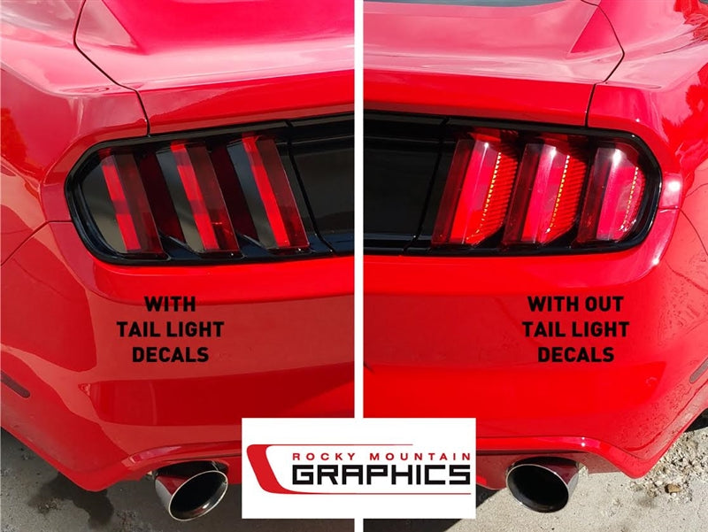 Vinyl Tail Light Blackout Accents 2015 Mustang w/out bezels