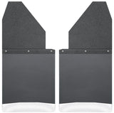 Husky Liners Universal 14in W Black Top Stainless Steel Weight Kick Back Mud Flaps