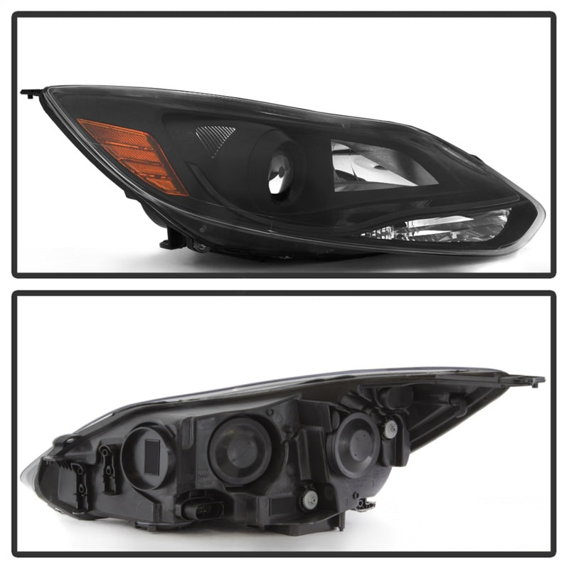 xTune 12-14 Ford Focus Projector Halogen Headlights - Black (PRO-JH-FFO12-AM-BK)