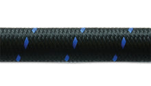 Load image into Gallery viewer, Vibrant -6 AN Two-Tone Black/Blue Nylon Braided Flex Hose (2 foot roll)