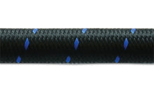 Load image into Gallery viewer, Vibrant -10 AN Two-Tone Black/Blue Nylon Braided Flex Hose (2 foot roll)