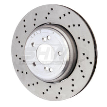 Load image into Gallery viewer, SHW 08-13 BMW M3 4.0L Left Rear Cross-Drilled Lightweight Brake Rotor