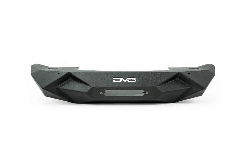DV8 Offroad 07-18 Jeep Wrangler JK/JL Steel Stubby Front Bumper w/ Light Bracket & Winch Plate