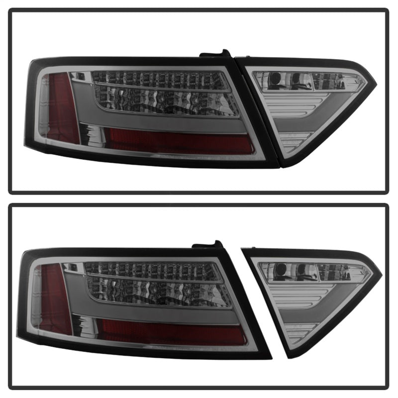 Spyder 08-12 Audi A5 LED Tail Lights - Smoke ALT-YD-AA508V2-LED-SM