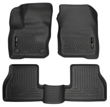 Load image into Gallery viewer, Husky Liners 2016 Ford Focus Weatherbeater Front and 2nd Seat Floor Liners - Black
