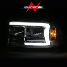 Load image into Gallery viewer, ANZO 97-04 Dodge Dakota/Durango Crystal headlight Set w/ Light Bar Chrome Housing