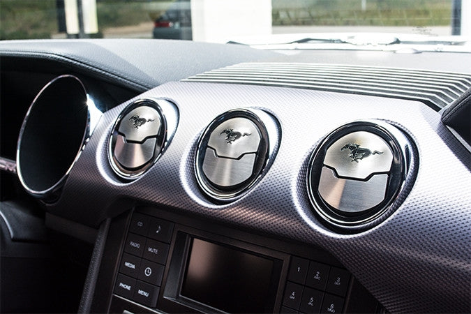 Mustang A/C Vent Trim Kit with Polished Inlay Pony (2015-2016)