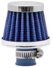 Load image into Gallery viewer, K&amp;N 2in Base OD x .375in Flange ID x 1.75in H Rubber Base Crankcase Vent Filter - Blue