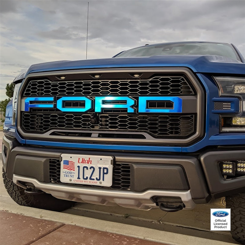 Ford Raptor Colored Chrome Grille Letter Decals (17-20)