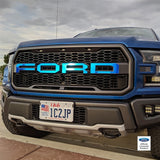 Ford Raptor Colored Chrome Grille Letter Decals (17-20)