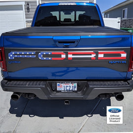 Ford Raptor American Flag Tailgate Letter Decals (17-20)