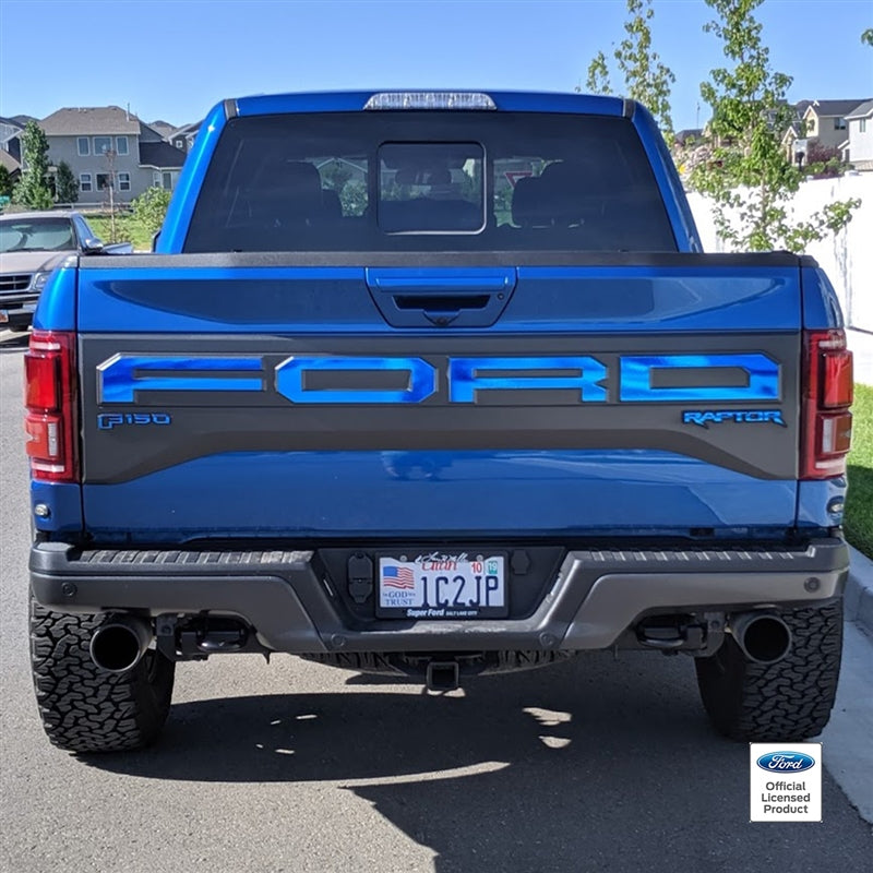 Ford Raptor Colored Chrome Tailgate Letter Decals (17-20)