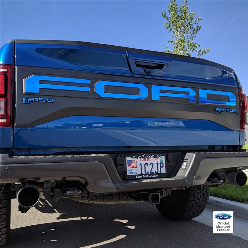 Ford Raptor Colored Chrome Tailgate Letter Decals (17-20)