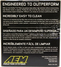 Load image into Gallery viewer, AEM 2.75 inch Short Neck 5 inch Element Filter Replacement
