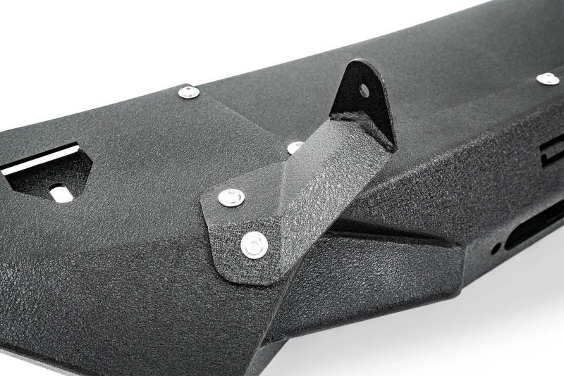 DV8 Offroad 07-18 Jeep Wrangler JK/JL Steel Stubby Front Bumper w/ Light Bracket & Winch Plate
